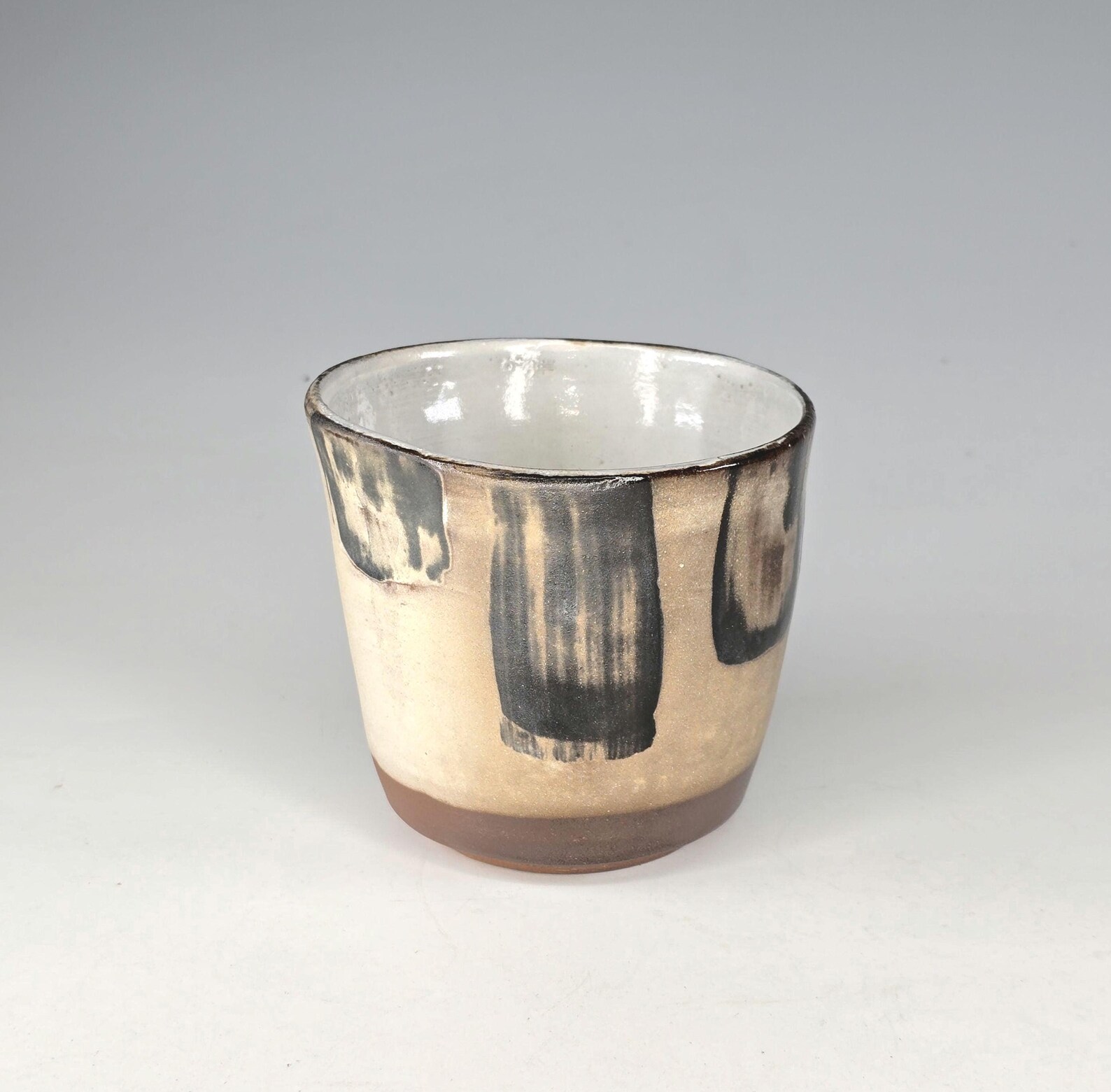 Soda-Fired Hand-Painted Ceramic Cup – One of a Kind